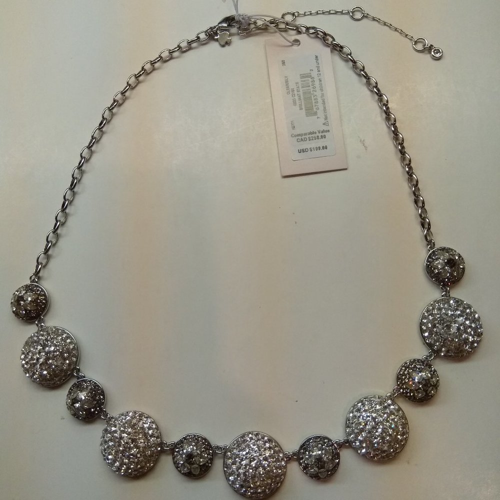 Kate Spade New Silver Dome Statement Necklace